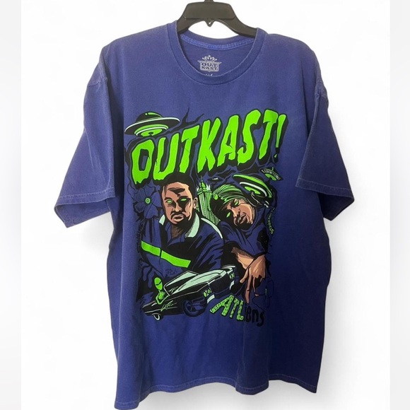 OutKast “ATLiens” Neon Graphic Tee (XL) – purple/blue vintage wash, Unisex XL - Picture 1 of 5
